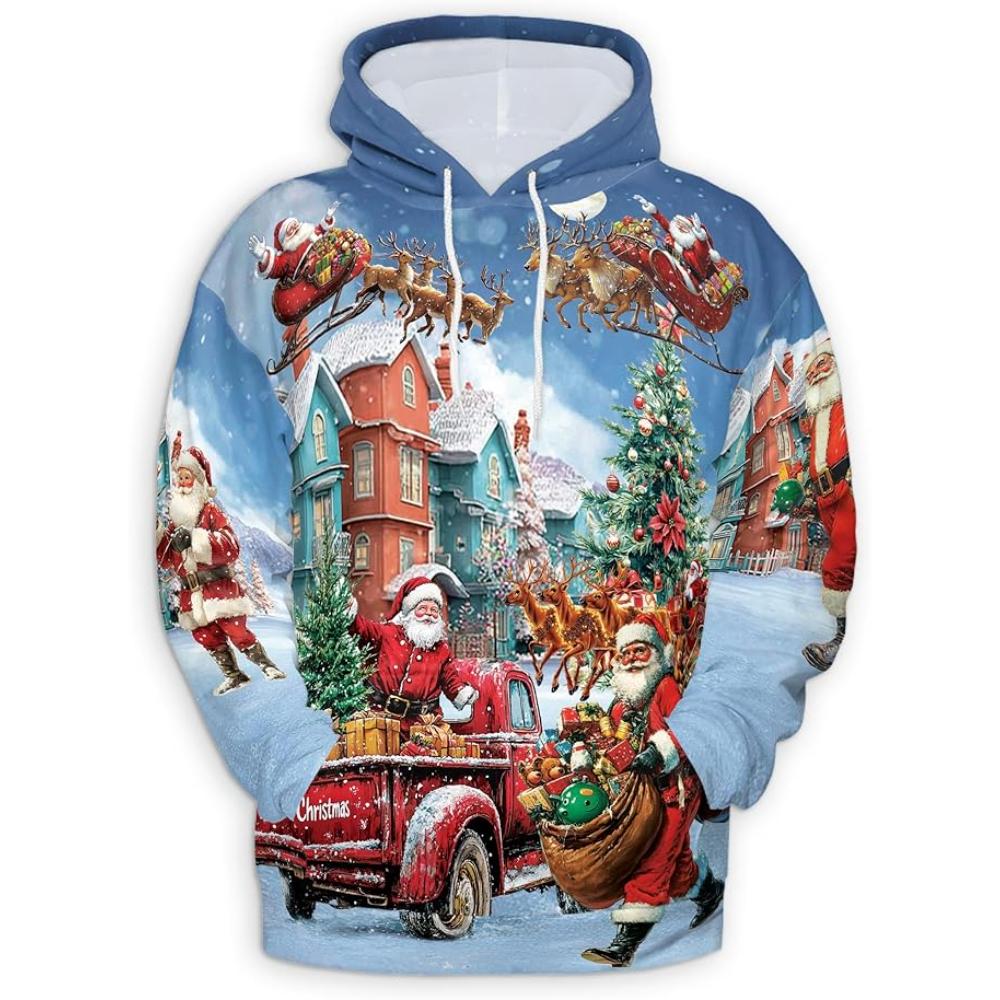 Christmas Santa Claus All Over Print Hoodie