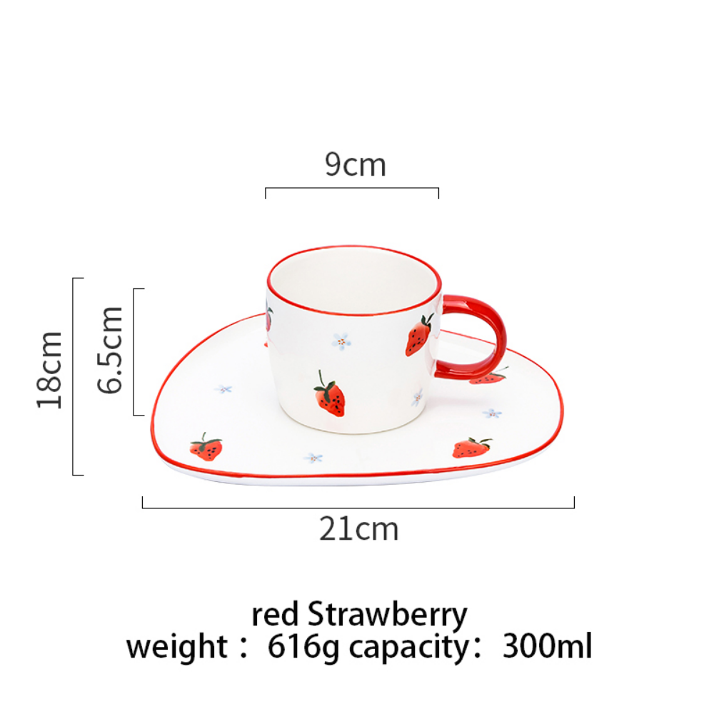 Flower Pattern Cup And Saucer Set - Grafton Collection