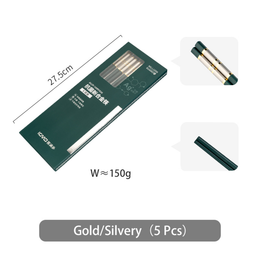 Chopsticks Anti Skid Scald Dark Green Chopsticks Set - Grafton Collection