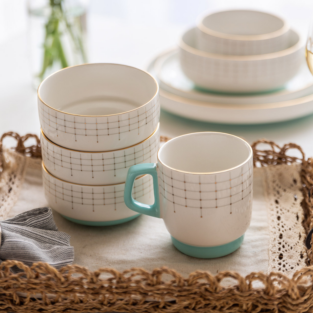 Tiffany Blue Ceramic Dinnerware - Grafton Collection