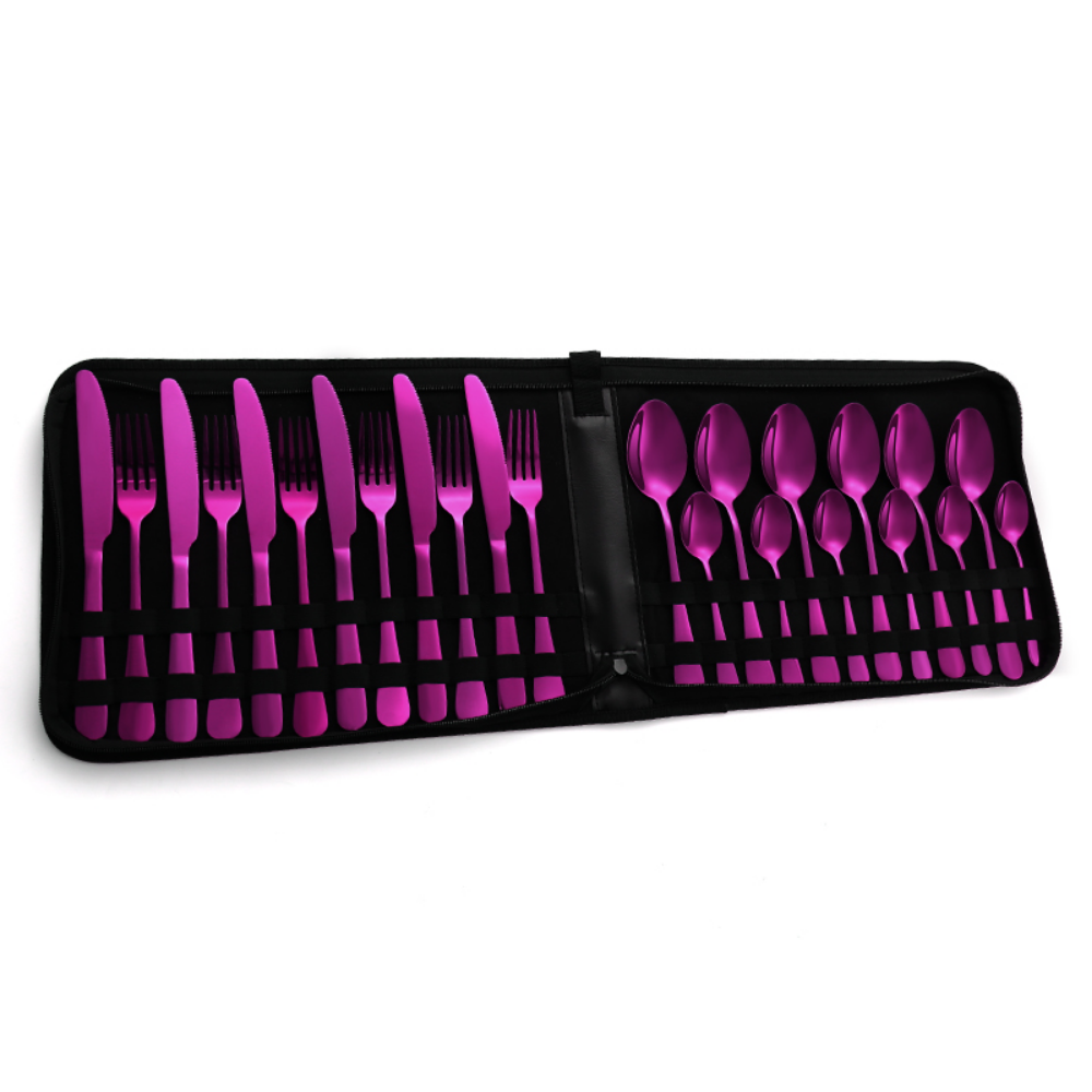 Stainless Steel Colored Cutlery Set - 20 & 24 Pieces - Grafton Collection