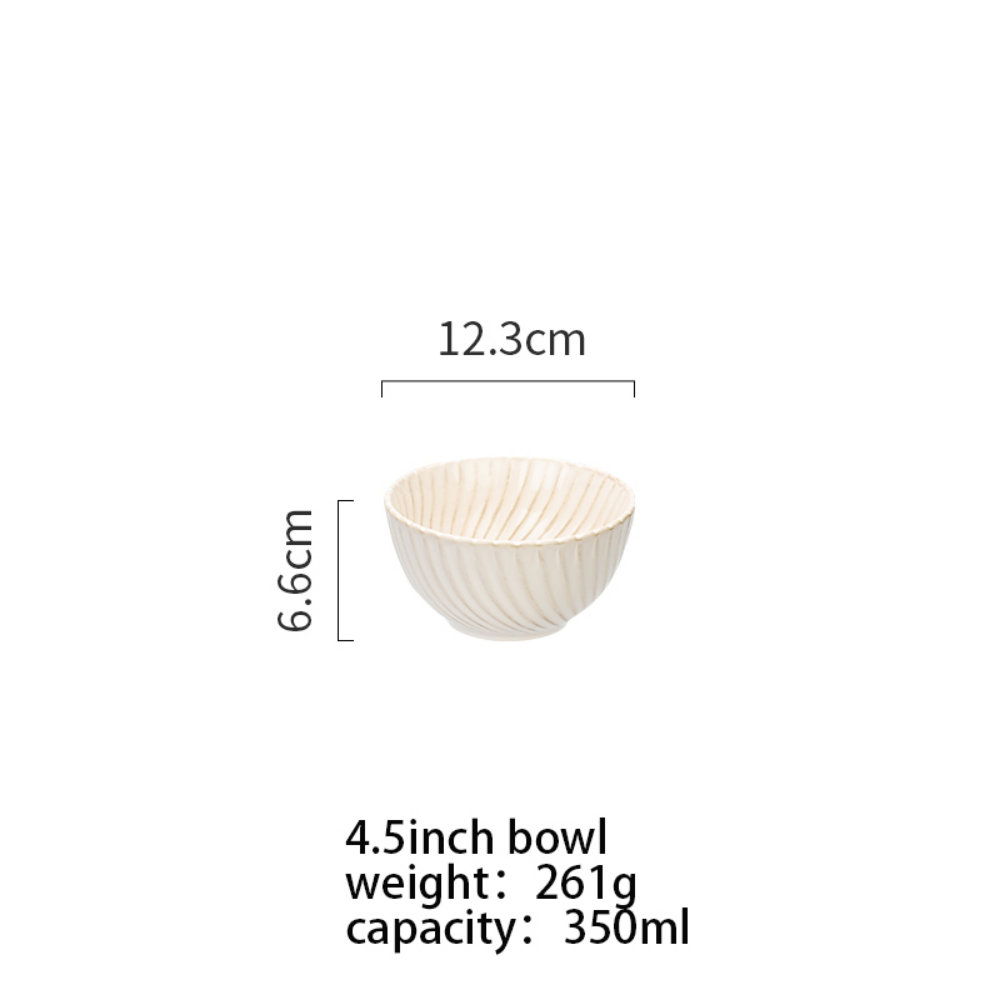 White Japanese Retro-Style Dinnerware Set - Grafton Collection