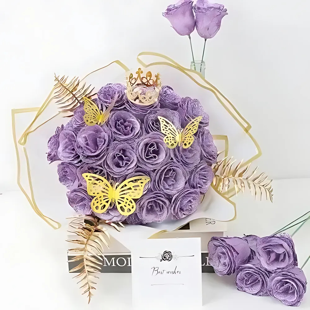 Glitter Everlasting Rose Bouquet