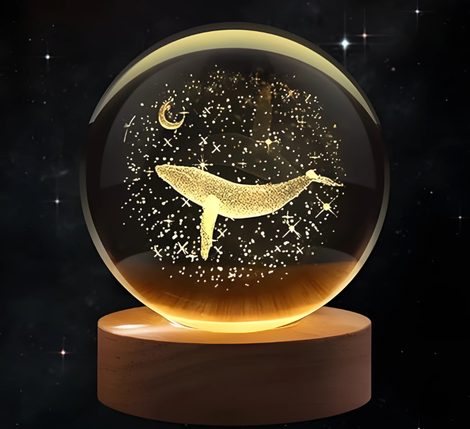 3D Galaxy Crystal Ball Night Lamp For Home Decoration And Birthday Gift