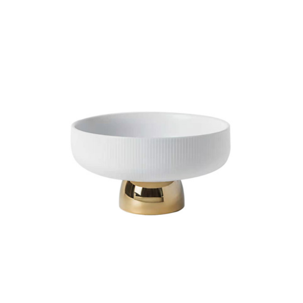 Decorative White Ceramic Bowls - Grafton Collection