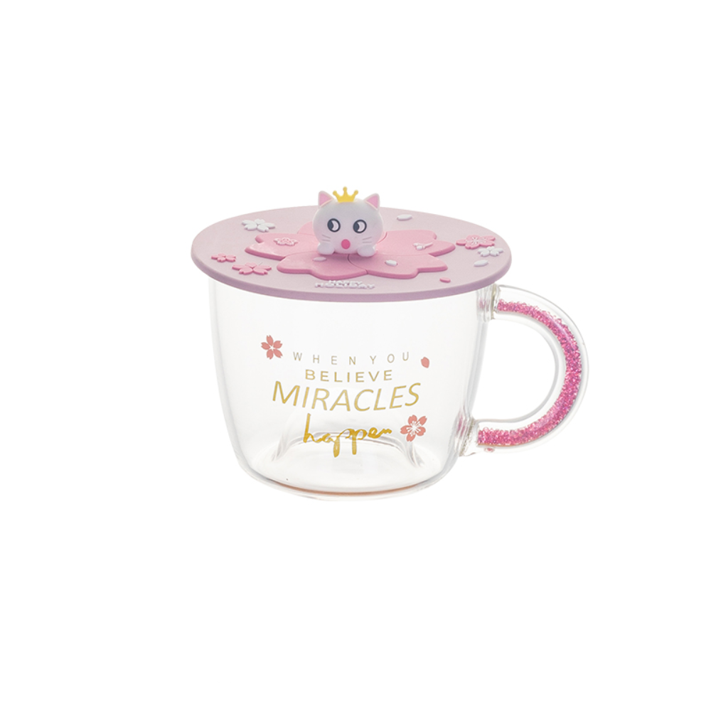 Pink Glass Mug + Lid - Grafton Collection