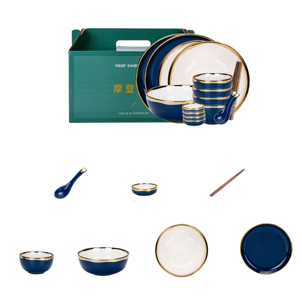 21 Piece Ceramic Dinnerware Set - Grafton Collection