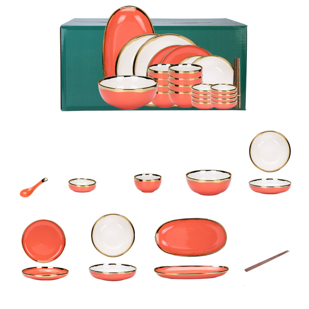 40 Piece Ceramic Dinnerware Set - Grafton Collection