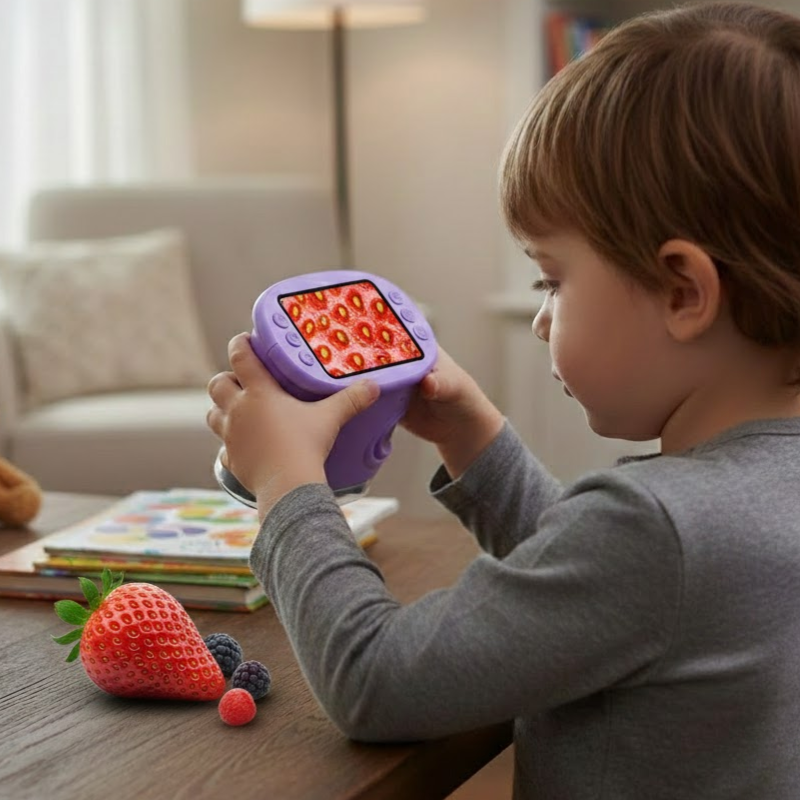 Mini Digital Pocket Microscope For Kids With 1000x Zoom Display