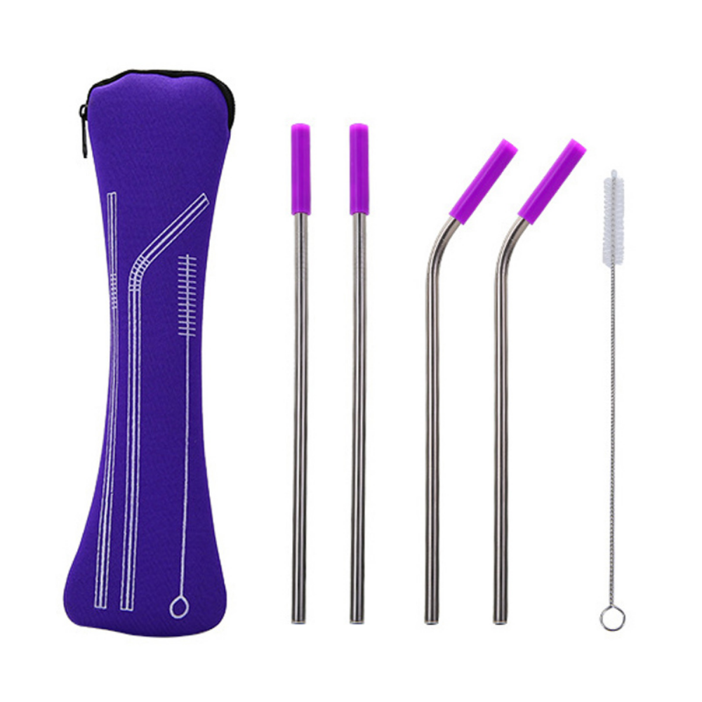 Stainless Steel Straw Set With Bag - Grafton Collection