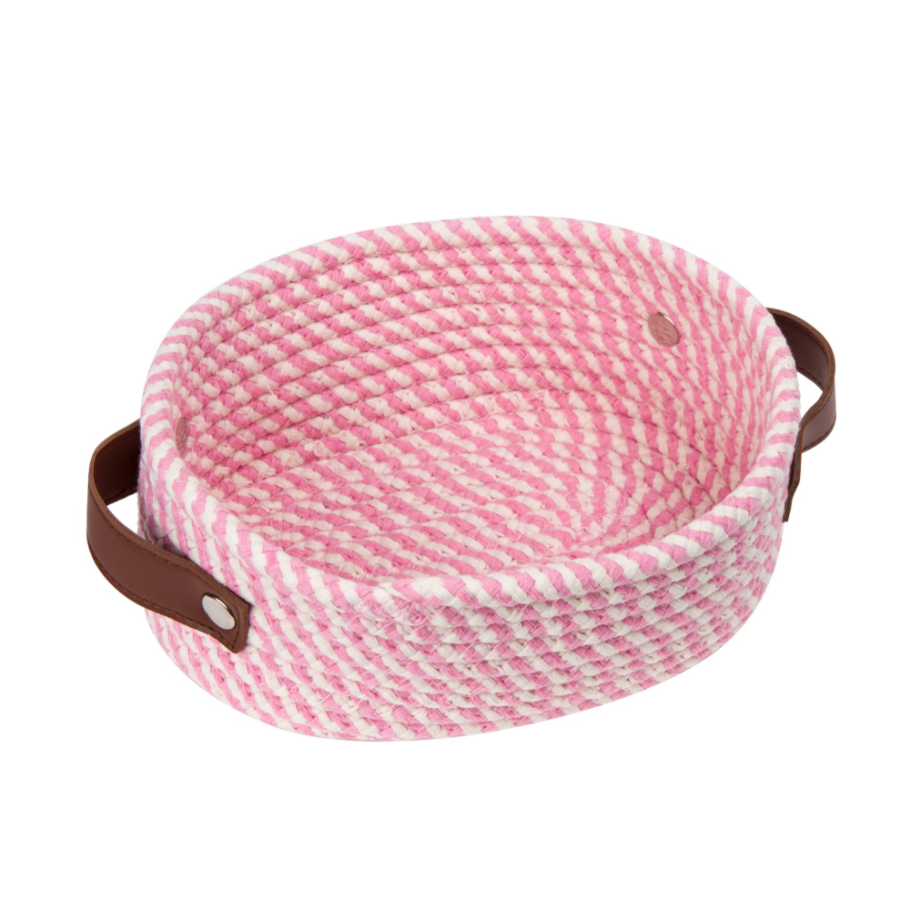 Eco-Friendly Cotton & Linen Woven Rope Storage Basket With Handles - Grafton Collection