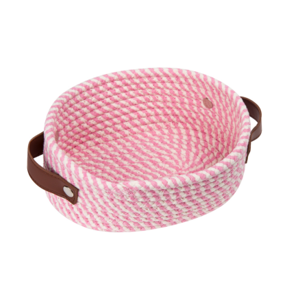 Eco-Friendly Cotton & Linen Woven Rope Storage Basket With Handles - Grafton Collection