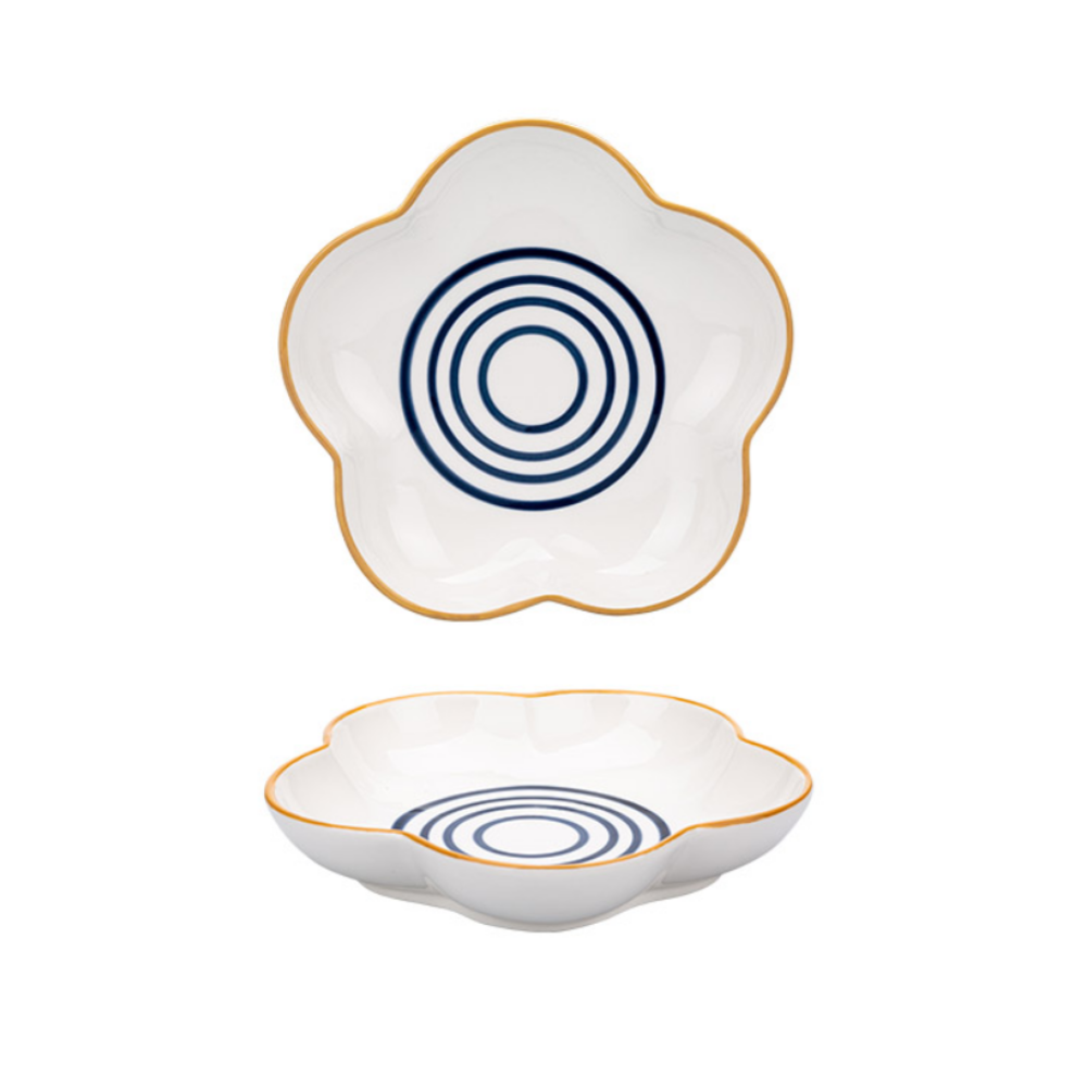 Flower-Shaped Ceramic Plates - Grafton Collection