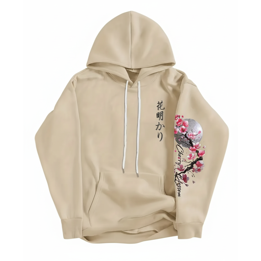 Lined Casual Pullover with Pockets Loose Fit Long Sleeves Hoodie