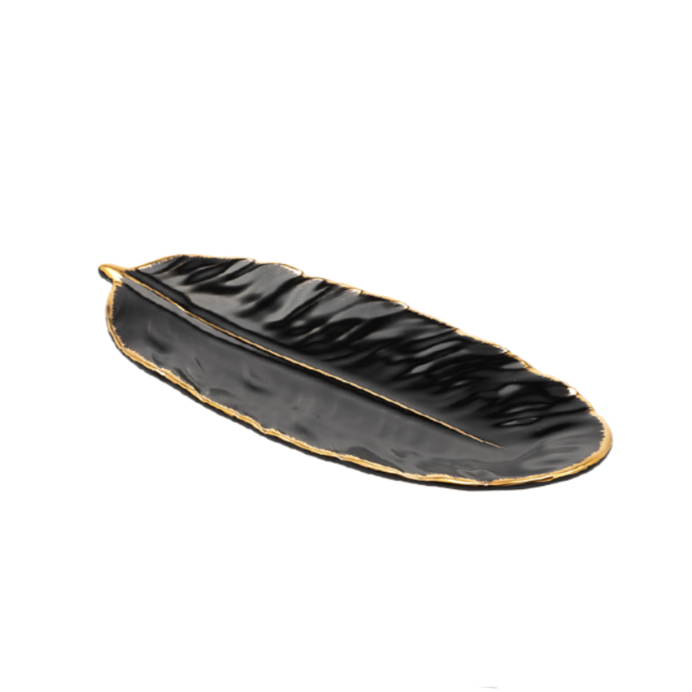 Leaf-Shaped Ceramic Serving Plates - Grafton Collection