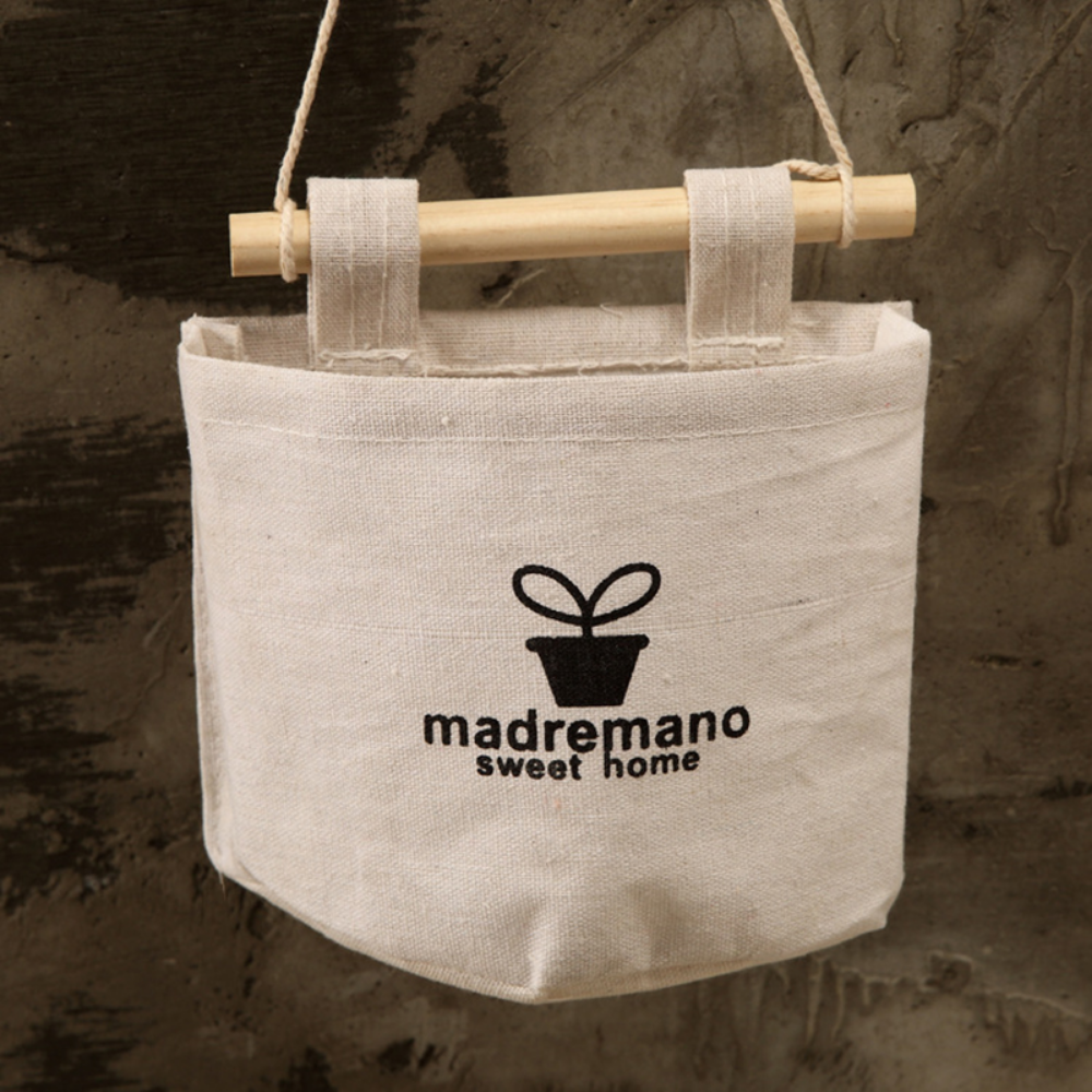 Japanese Simple Cotton & Linen Single Pocket Storage Bag - Grafton Collection