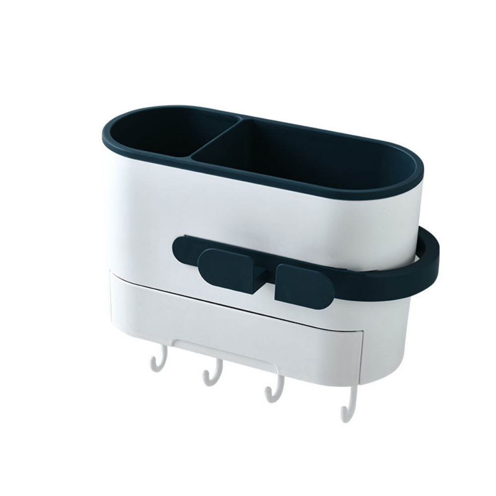 Wall-Mounted Multi-Function Bathroom Storage Rack - Grafton Collection