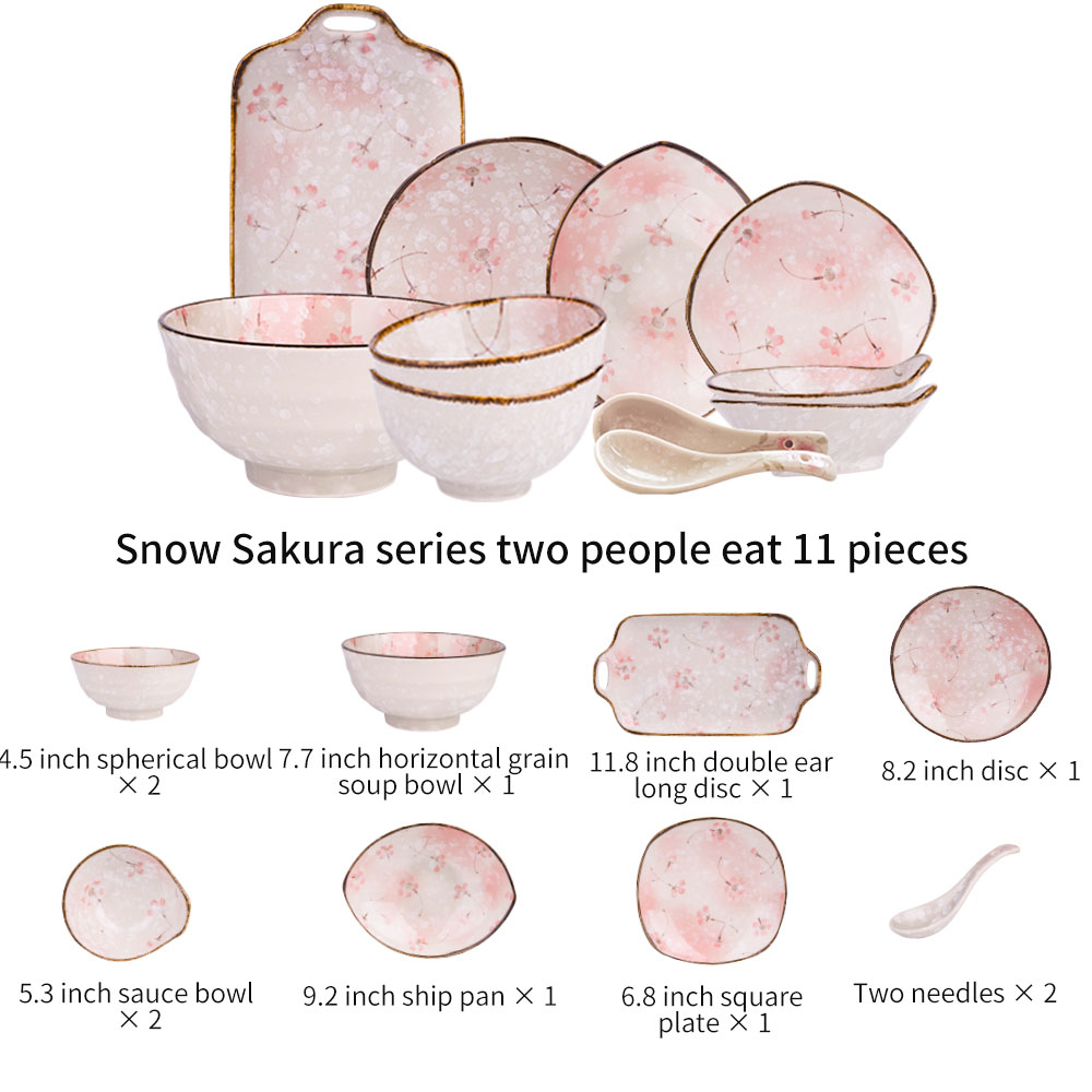 Japanese Cherry Blossom Ceramic Dinnerware - Grafton Collection