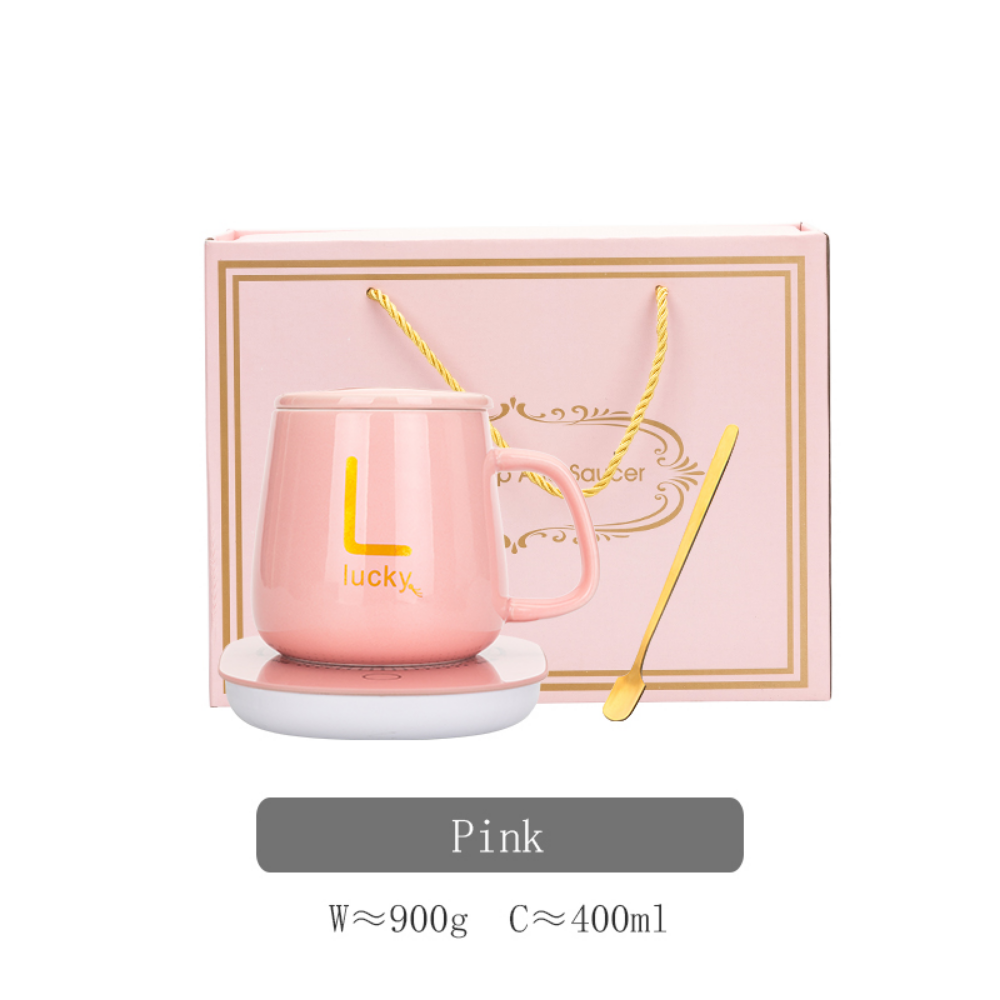 Office Mug With Heating Base & Gift Box - Grafton Collection