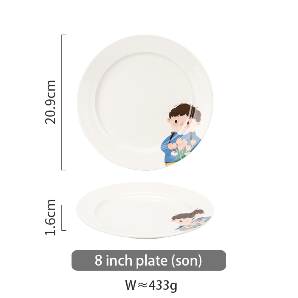 Family Series Porcelain Dinnerware Ceramic Tableware - Grafton Collection