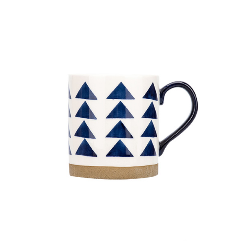 Hand-Painted Blue Ceramic Mugs - Grafton Collection