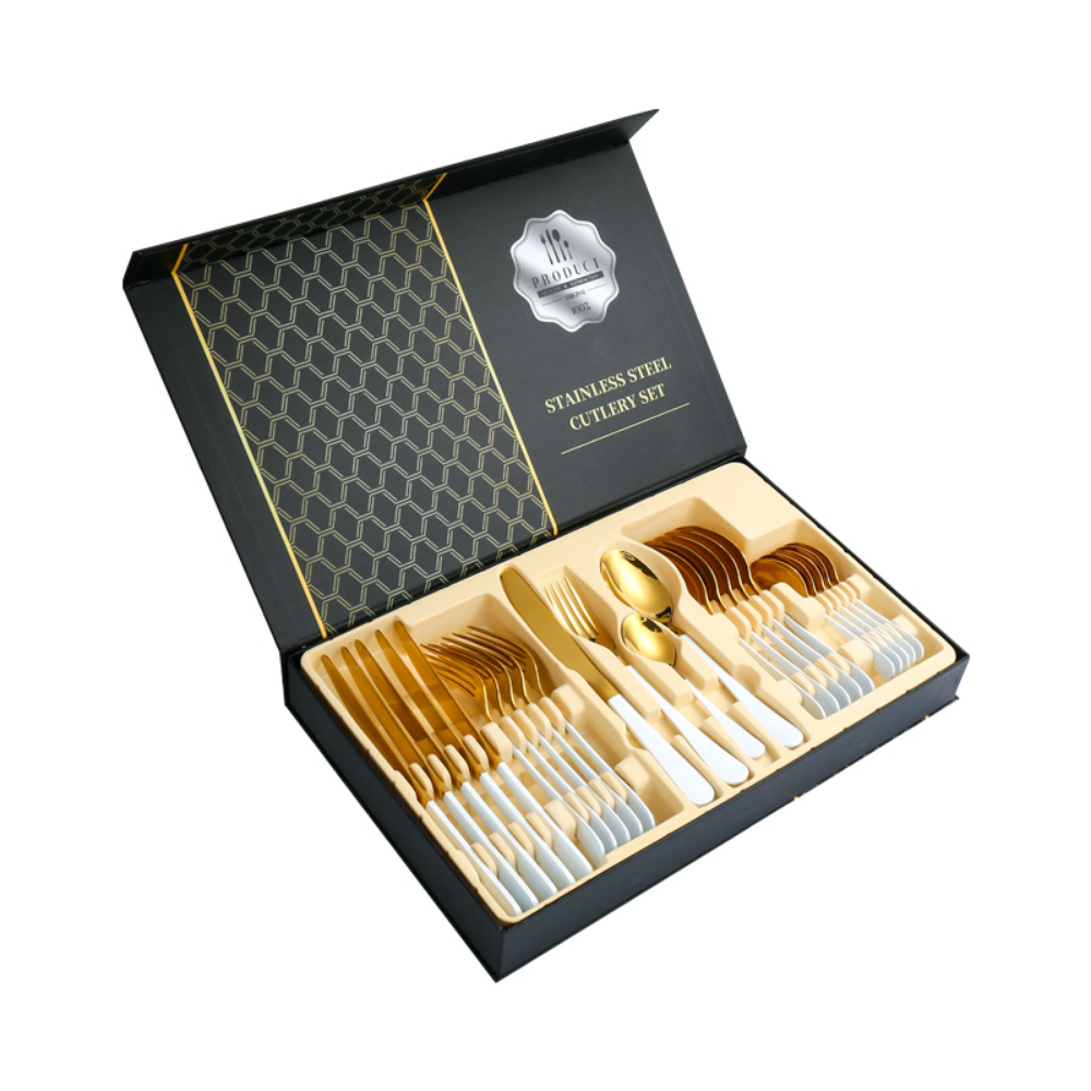 Stainless Steel Colored Cutlery Set - 16 Pieces - Grafton Collection