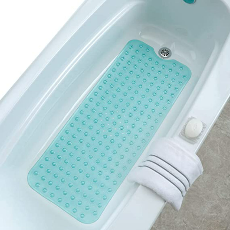 Extra Long Bath Tub & Shower Mat,Wet Floor Non-Slip for Elderly & Kids Bathroom, Longer Than Standard Bathtub Mats, Suction Cups, Drain Holes, Machine Washable - Grafton Collection