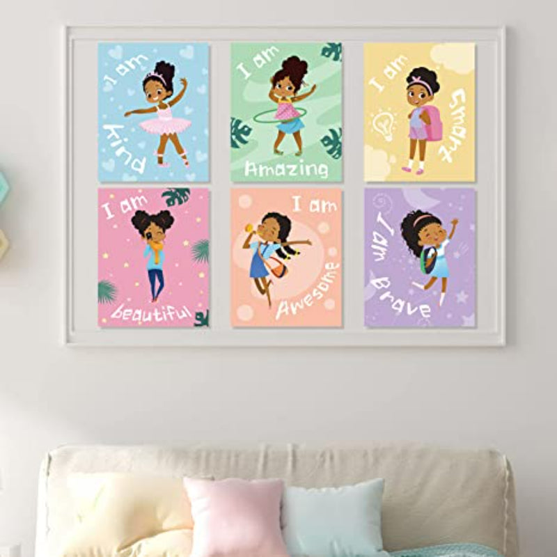 Motivational Black Girl Posters For Kids Girls Room - Grafton Collection