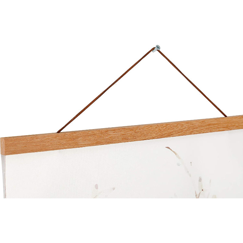 Magnetic Poster Hanger Frame, Light Wood Wooden Magnet Canvas Artwork Print Dowel Poster Hangers Frames - Grafton Collection