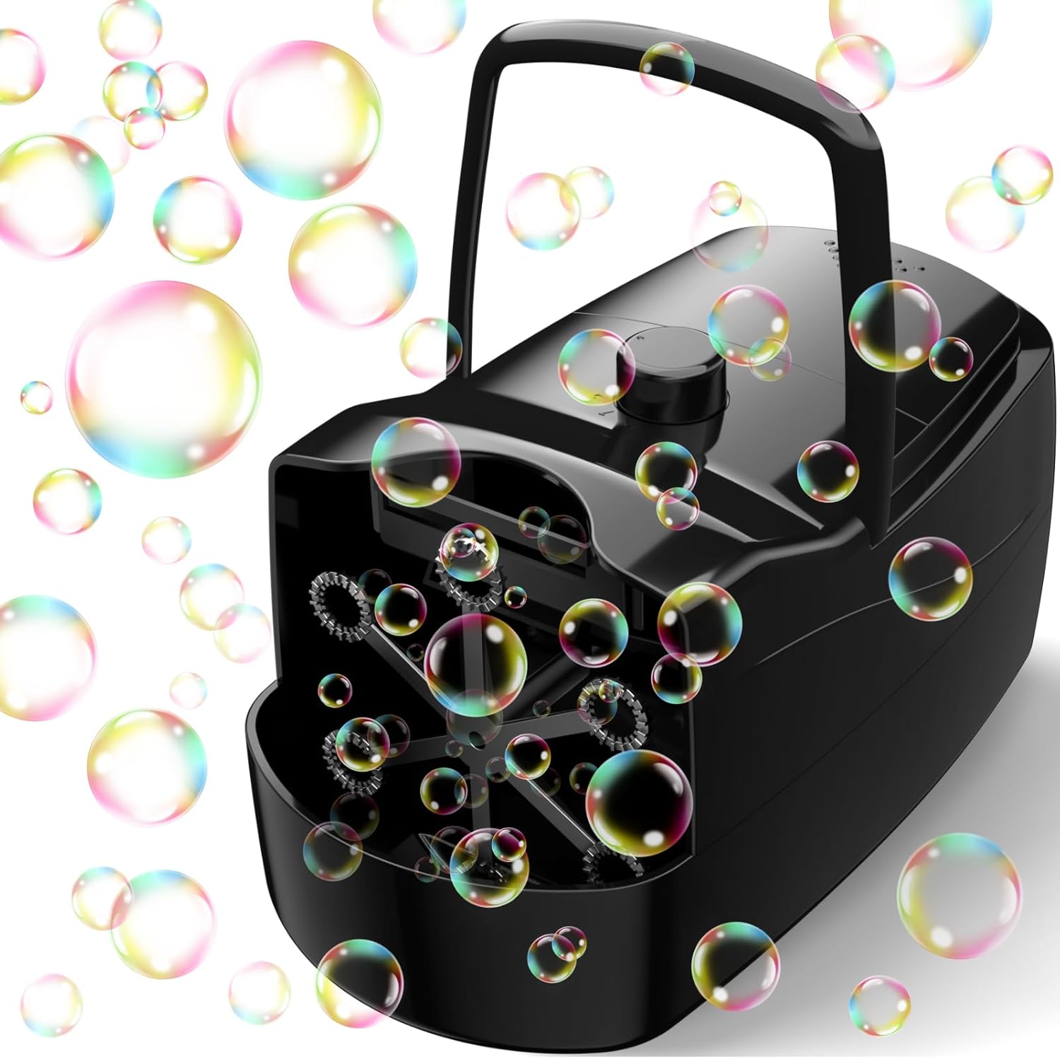Automatic Bubble Machine With 6 Wands And Dual Speed Blower