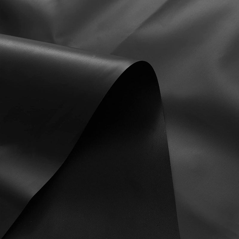 Black Shower Curtain Liner - Lightweight Shower Curtain With Magnets, Metal Grommets - Grafton Collection