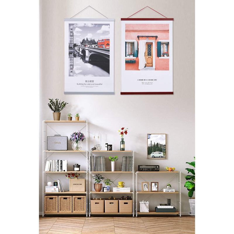 Poster Frame, Magnetic Light Wood Wooden Frame Frames Hanger For Artwork Wall Hanging - Grafton Collection