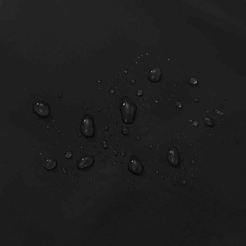 Black Shower Curtain Liner - Lightweight Shower Curtain With Magnets, Metal Grommets - Grafton Collection