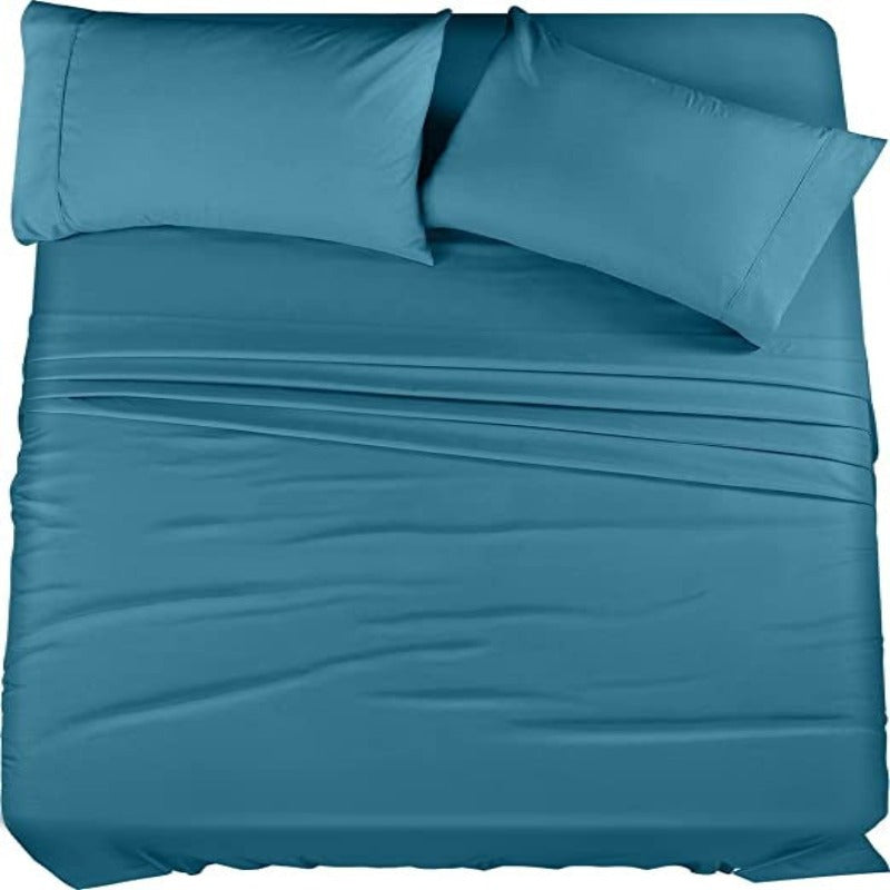 Brushed Microfiber Bedding Sheets Set, 4 Piece Bedding, Shrinkage and Fade Resistant, Easy Care - Grafton Collection