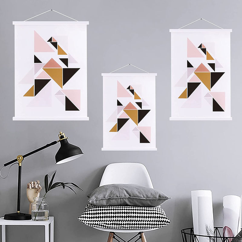 Magnetic Posters Hanger, Poster Frame Wood Wooden Magnet Print Posters Dowel Scroll Hanger Hangers Hanging Kit For Walls Map Canvas Artworks - Grafton Collection