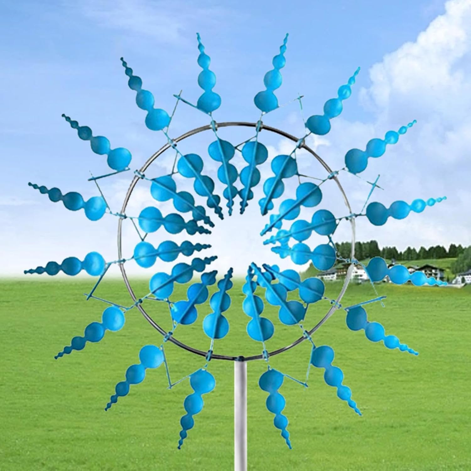 3D Metal Windmill Outdoor Decor