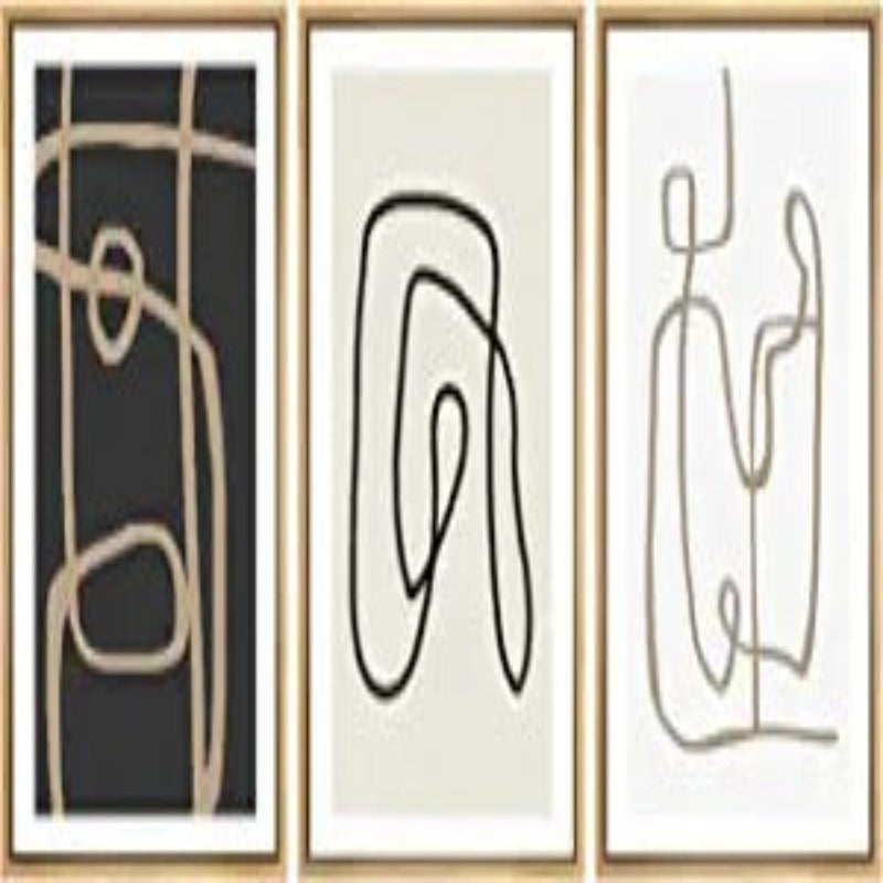 Canvas Print Wall Art Set Abstract Illustrations Modern Art Nordic for Living Room, Bedroom, Office - Grafton Collection