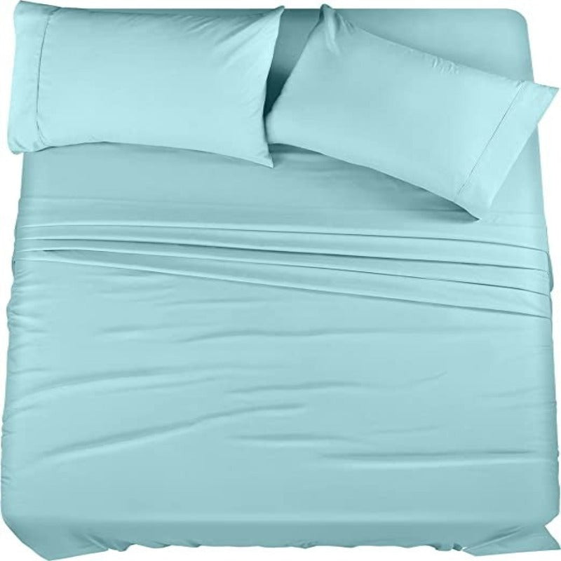 Bedding Sheets Set, 4 Piece Bedding, Brushed Microfiber, Shrinkage and Fade Resistant, Easy Care - Grafton Collection