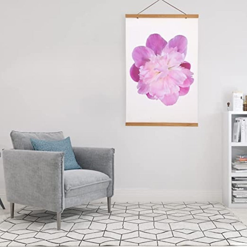 Poster Frame Teak Wood Magnet Poster Frame Magnetic Poster Hanger Picture Frame for Photo Picture Canvas Maps Hanging - Grafton Collection