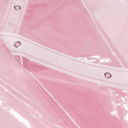 Shower Pink Curtain Liner - Lightweight Shower Curtain With Magnets, Metal Grommets - Grafton Collection