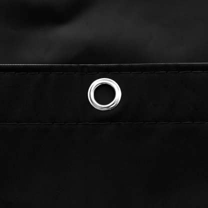 Black Shower Curtain Liner - Lightweight Shower Curtain With Magnets, Metal Grommets - Grafton Collection