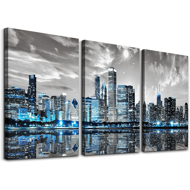 Pack Of 3 Canvas Wall Art for Living Room - Grafton Collection