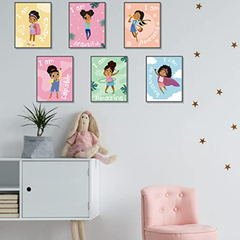 Motivational Black Girl Posters For Kids Girls Room - Grafton Collection