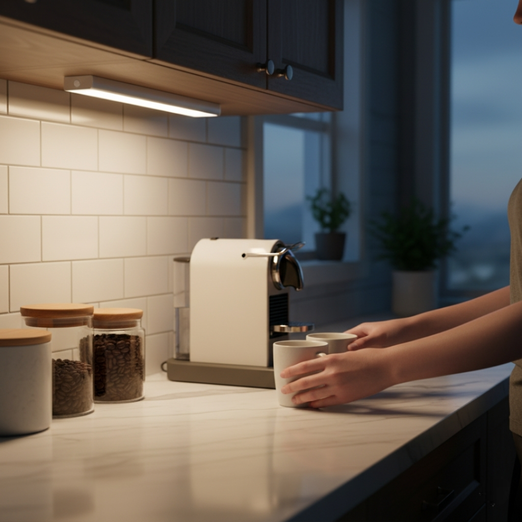 76 LED Motion Sensor Indoor Under Cabinet Night Light