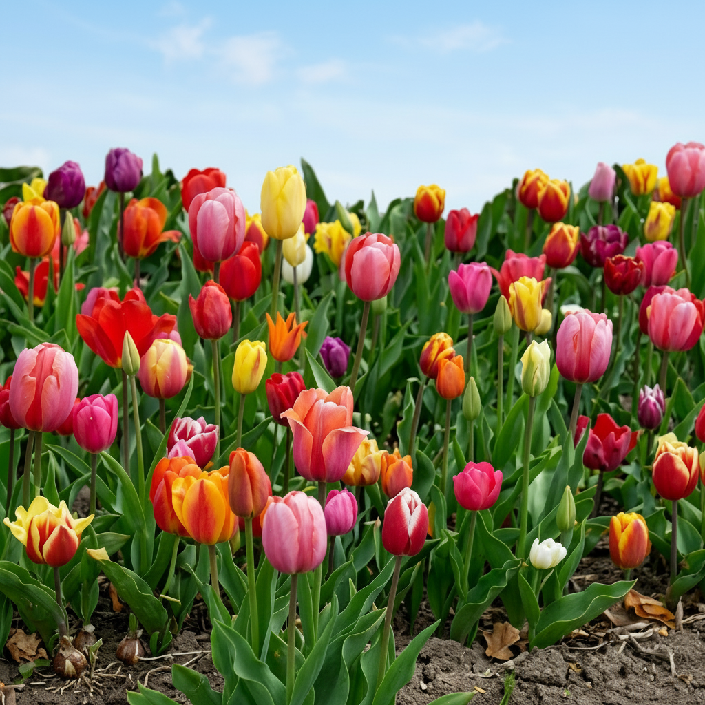 200 Mixed Tulipa Bulb Seeds Collection For Spring Gardens