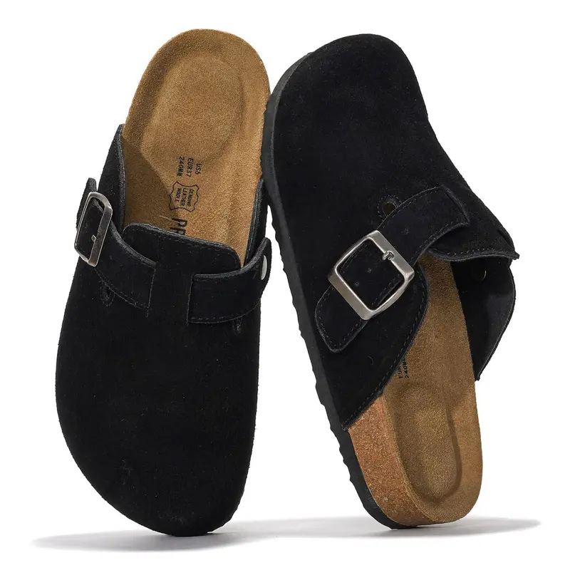 Memory Foam Leather Lightweight Non Slip Clogs For Women