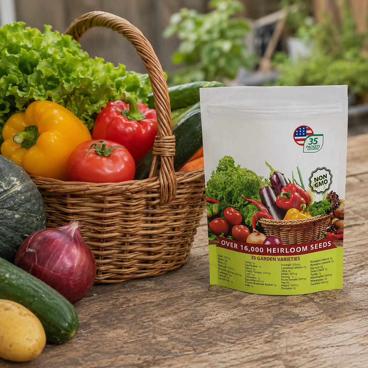 35 Variety Of Vegetable Survival Seeds kit With 16000 Pieces 