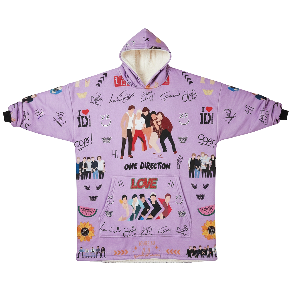 One Direction Printed Oversized Hoodie Blanket