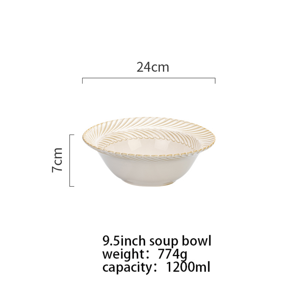 White Japanese Retro-Style Dinnerware Set - Grafton Collection