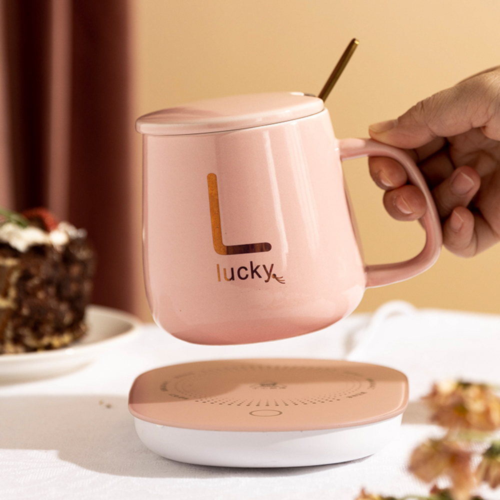 Office Mug With Heating Base & Gift Box - Grafton Collection